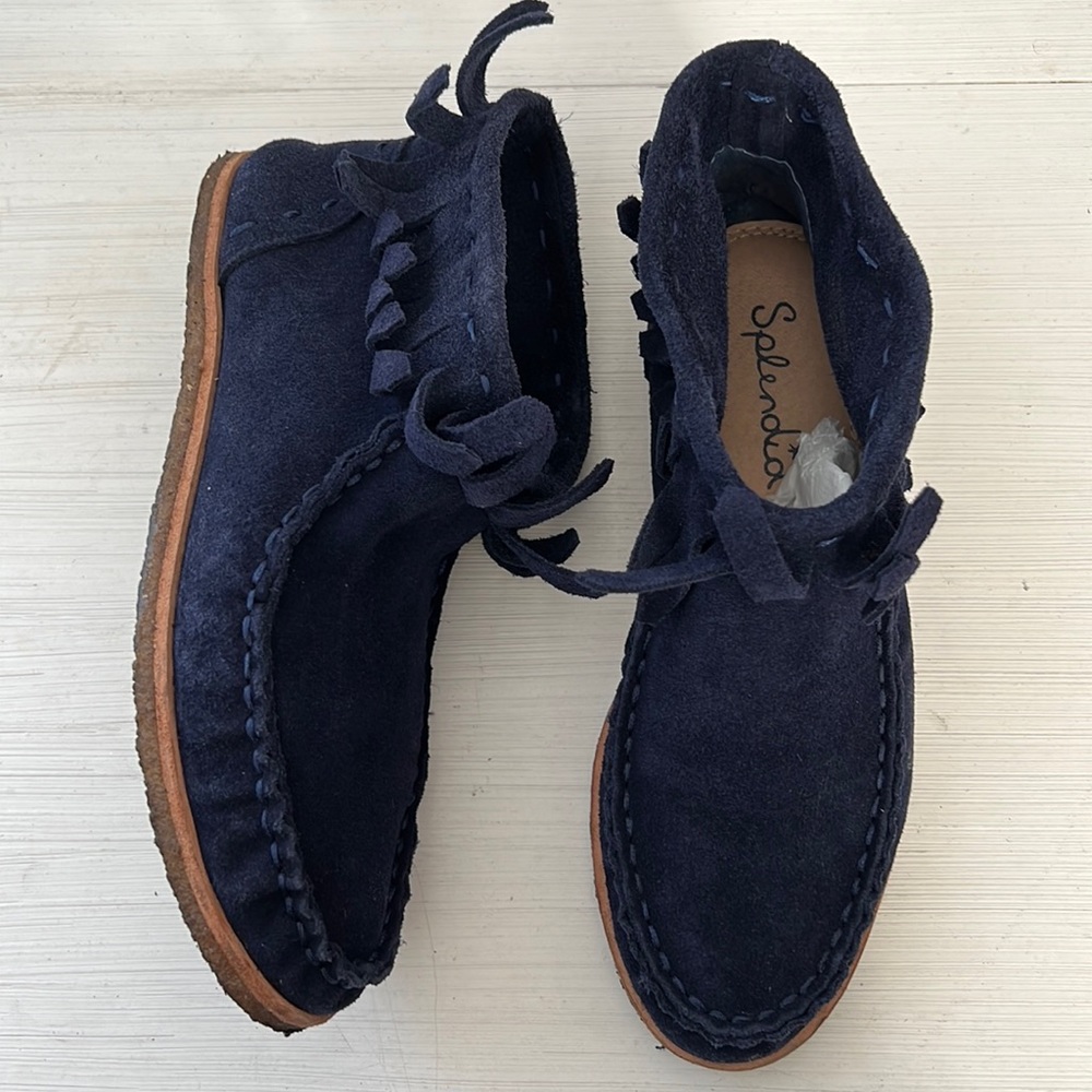 Splendid navy suede booties